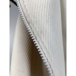 SOIA & KYO Wool‎ Blend Cream Coat Asymmetrical Zip Front Black Trim Elegant Luxury Sz Large Photo 6