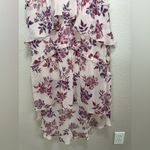 EXPRESS  Y2K Pink Purple Tiered Floral Halter Maxi Dress with Ruffles size Small Photo 9
