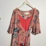 ANTHROPOLOGIE ADELAIDE WRAP DRESS MAEVE Women M Floral Party Wedding Guest Pink Size M Photo 3