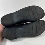 Clarks Collection Black Wrapped Leather Ankle Height Clog Shoes Zip Size 11M Photo 4