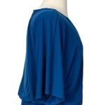 Donna Ricco Donna Rico Dress Blouson Drape Elbow Sleeves Peacock Blue Women’s Plus Size 18W Photo 9
