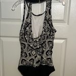 Jantzen  Black‎ and White Swimsuit with Gold Accent Photo 2