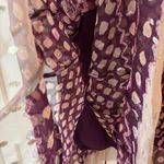 Ulla Johnson Aurelie Dress Bordeaux Purple SILK Metallic Handkerchief Hem Size 4 Photo 8