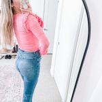 MISA Los Angeles Pink Crochet Long Sleeve Sweater Photo 2