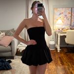 Good Luck Gem Black Bubble Mini Dress Photo 2