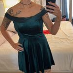 Emerald Green Off The Shoulder Dress Size M Photo 0