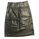 Wilfred Aritzia Faux Leather Skirt Size Medium Black Photo 3