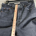 Levi Strauss‎ Ribcage Straight Ankle Jeans Black Women's Size 28 Premium Denim Photo 8