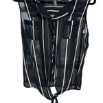 Fun & Flirt  Navy and White Striped Top‎ Photo 0