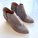 J.Crew perforated Faux Suede Booties Ash Ankle Boots Womens Size 7 Shoes Heeled Photo 2