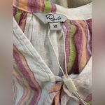 Rails NWT Brielle Linen Top in Hibiscus Stripe | XS Photo 4
