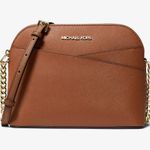 Michael Kors Jet Set Travel Medium Dome Crossbody Bag Purse Luggage Brown NWT Photo 0