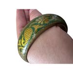 Green and Gold Whale Tropical Bangle Bracelet Yellow Photo 5