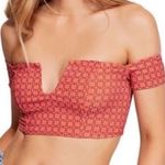 Free People Lucky Now Brami Vermillionette Combo Cropped Top Small Photo 1