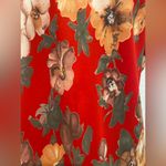 VTG '80s '90s Fairycore Jeffrey & Dara Red Floral Short Sleeve Midi Dress Size 14 Photo 10