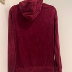 Forever 21 Red Maroon velvour velvet pullover hoodie sweater size small Photo 3