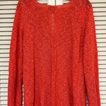 Lucky Brand Orange Long Sleeve Sweater - Size Medium - VGUC Photo 2
