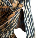 Lulus Fierce Ambition Brown Tiger Print Long Sleeve Top Sz Small NEW Faux Wrap Photo 5