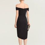 JJ's House Jj’s House Sheath Column Off Shoulder Asymmetrical Chiffon Ruffle Dress black 0 Photo 1