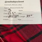 Hippie Rose  Red Black Plaid Flannel Long Sleeve Button-Down Shirt Size S New Photo 5