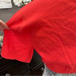 ZARA  Red Linen Wrap Crop Top | Size M Photo 4