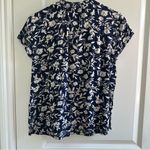 Old Navy  Navy and White Floral Blouse Photo 5