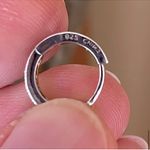 Sterling Silver 925  Cubic Zirconia mini hoop huggie earrings Photo 5