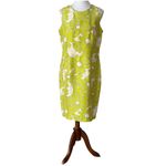 Vintage Womens Green Cocktail Dress 12 Semi Formal Retro Silk 60s Classic Y2K Photo 5