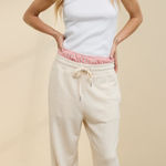Aerie Big Chill Jogger Pants Crew Fit Classic Heather Frost Pull On Size M Photo 0