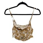 Prómesa Promenade Ray Of Sun Cropped Top Size Small NWT Orange Floral Shirt Photo 0