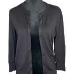 Ellen Tracy Front Button Long Sleeve Cardigan Sweater Womens Black Size Med Photo 0