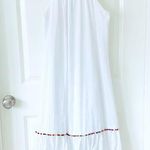 Super Fox White Halter Dress with Colorful Pom Pom Trim XM Size XS Photo 0