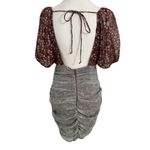 Free People NWT X Revolve Tessa Ruched Short Sleeved Boho Dress Sz L Open Back Photo 8