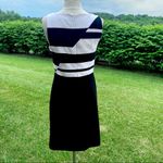 White House | Black Market WHBM Black & White Sheath Sleeveless dress Photo 8