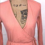 Topshop Dress wrap long sleeve Color light coral Size US 6 NWT Photo 3