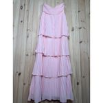 Lulus NWOT  Seriously Sensational Light Pink Strapless Tiered Maxi Dress Size M Photo 5
