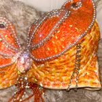 FAIRY Halloween Costume Beaded Bra SET Orange Photo 2