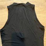 Babaton Aritzia  Mock Neck Black Sleeveless Bodysuit Photo 1