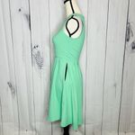 Cynthia Rowley Sea Foam Green Fit Flare Dress Ponte Knit Cut Outs Sz XS Pockets Photo 4