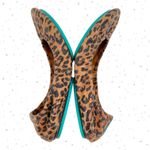 Tieks Leopard Print Ballet Flats Brown Tan Leather Foldable Travel Shoes Size 7 Photo 3