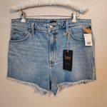 Lee Shorts Denim Jean Dealers Choice High Rise Cut Off Short Medium Blue Photo 9