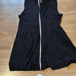 Kenneth Cole  reaction black pleated v-neck top or short dress size small Photo 3
