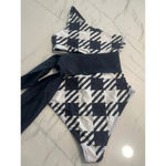 Beach Riot Carlie One Piece in Houndstooth Small New Womens Swimsuit Photo 7