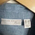 Susan Graver  Linen Rayon Blend Tunic Roll Tab Sleeves With Pockets Size 1X Photo 3