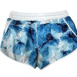 Fabletics Suva Run Shorts II Tropical Bloom Print/White Size Medium Athletic Photo 2