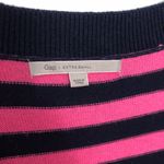 Gap  Striped Boyfriend Sweater Pink & Navy Size XS Photo 4