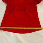 Amaryllis Red Bell Sleeved Top Holiday Party Christmas Casual Boho Renaissance Photo 7