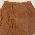 Brown Suede High Waisted Skirt Photo 2