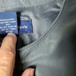 Preston & York  Genuine Leather Zip Vest Size 16 Gray Minimalist Chic‎ Photo 4