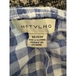 Anthropoogie Blue Gingham Off Shoulder Ruffle Midi Dress Belted Size Medium Photo 6